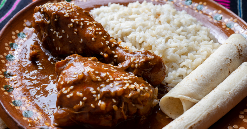 Chicken in mole sauce