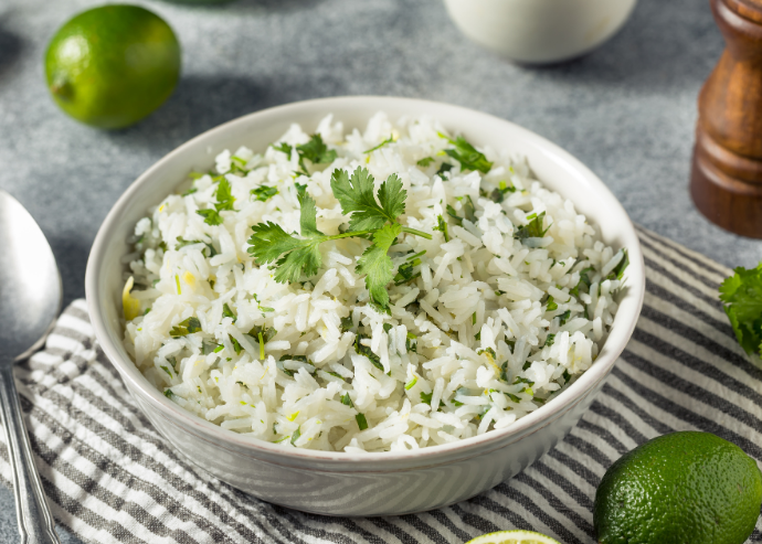 Rice with cilantro and lime