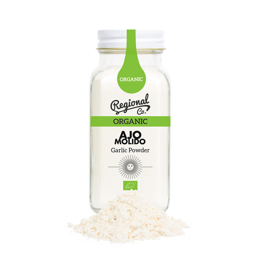 Ajo Orgánico Molido En Tarro De Cristal 85g