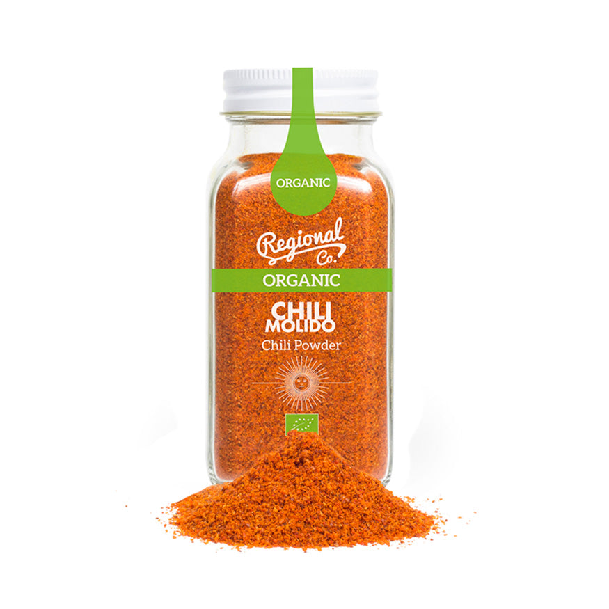 Chili Orgánico Molido En Tarro De Cristal 80g