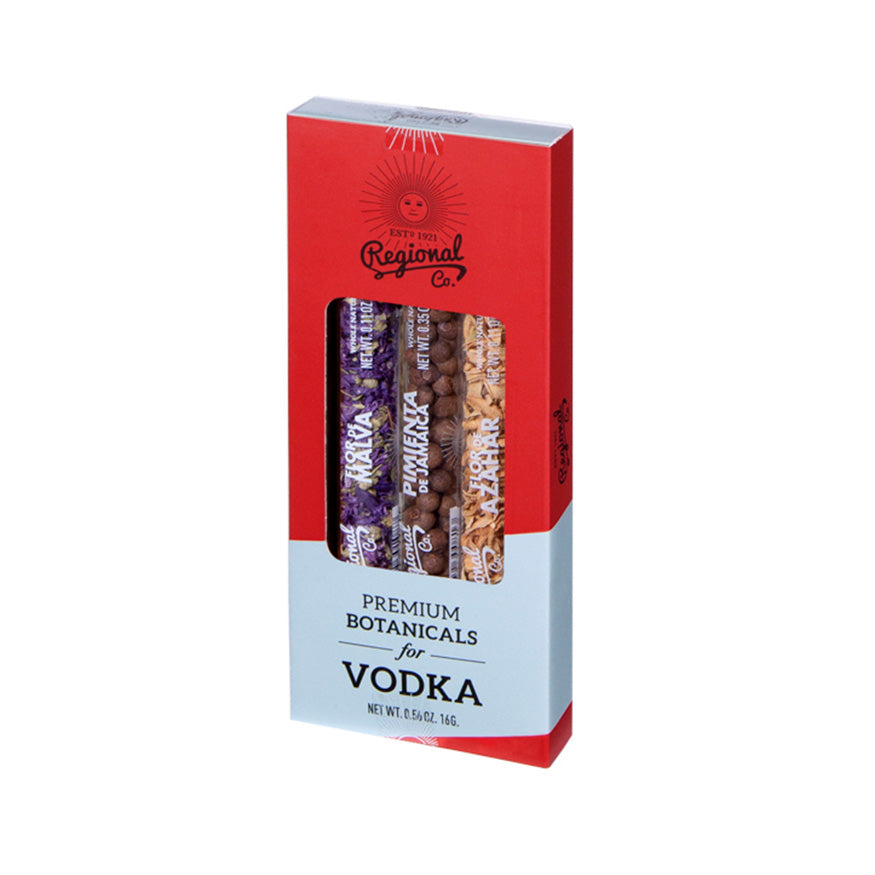 3 Tubos Botanicos Premium Para Vodka En Gift Pack 26g