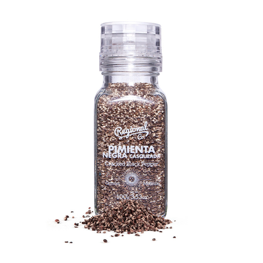 Cracked Black Pepper in Grinder 100g