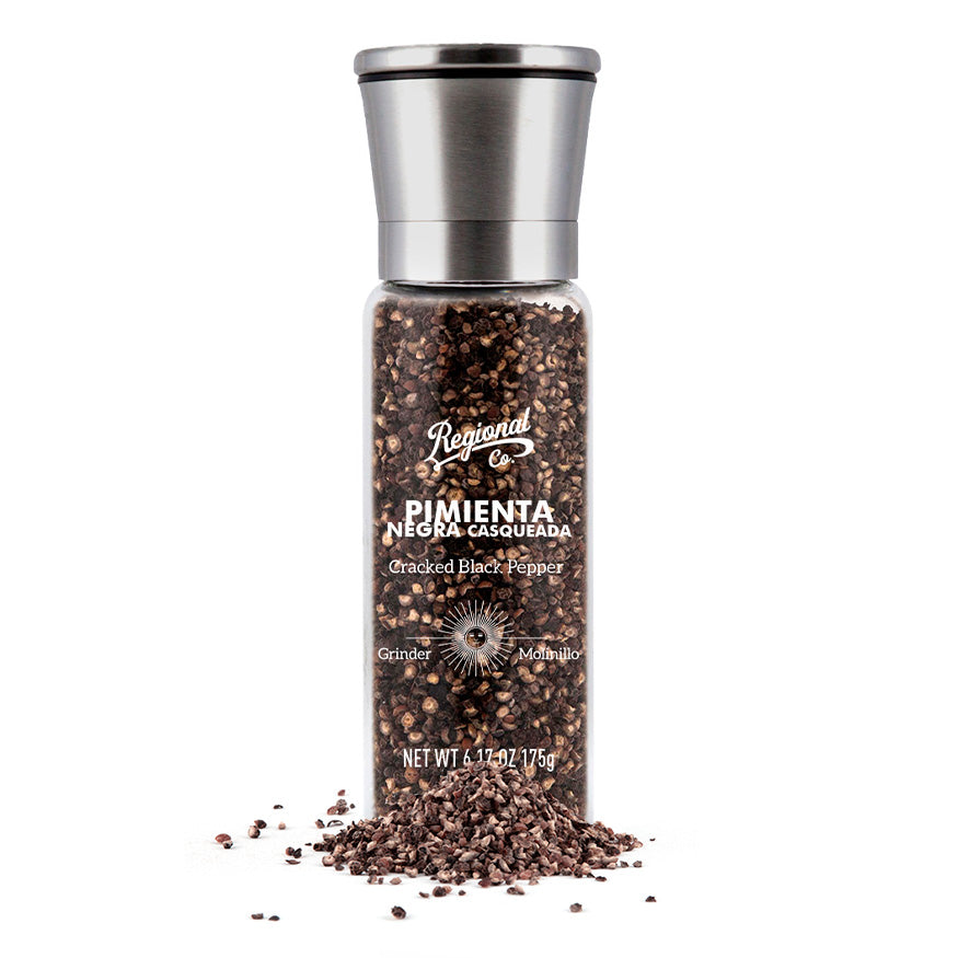 Deluxe Cracked Black Pepper in Grinder 175g
