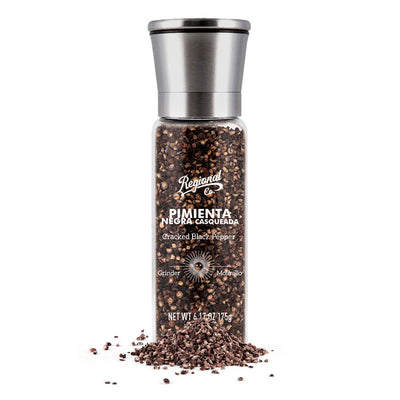 Deluxe Cracked Black Pepper in Grinder 175g