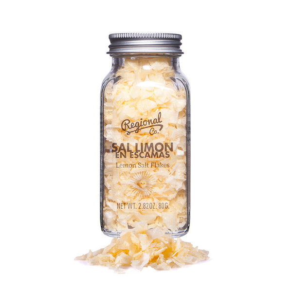 Lemon Salt Flakes in Glass Jar 80g