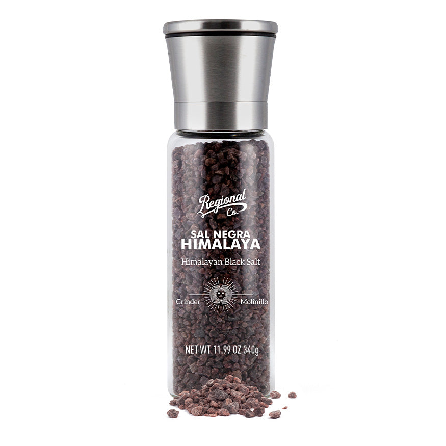 Himalayan Black Salt in Deluxe Grinder 340g