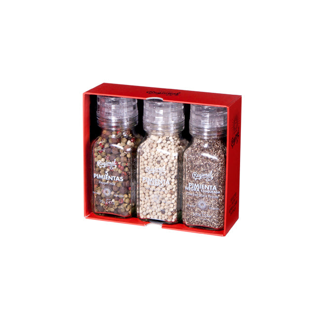 3 Molinillos De Pimientas En Gift Pack 0,270kg